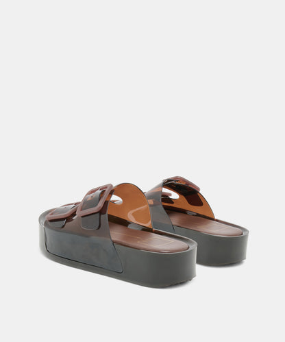 JULIO X SANDALS CHOCOLATE VINYL