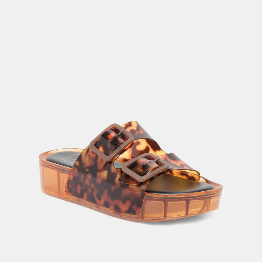 JULIO X SANDALS TORTOISE VINYL