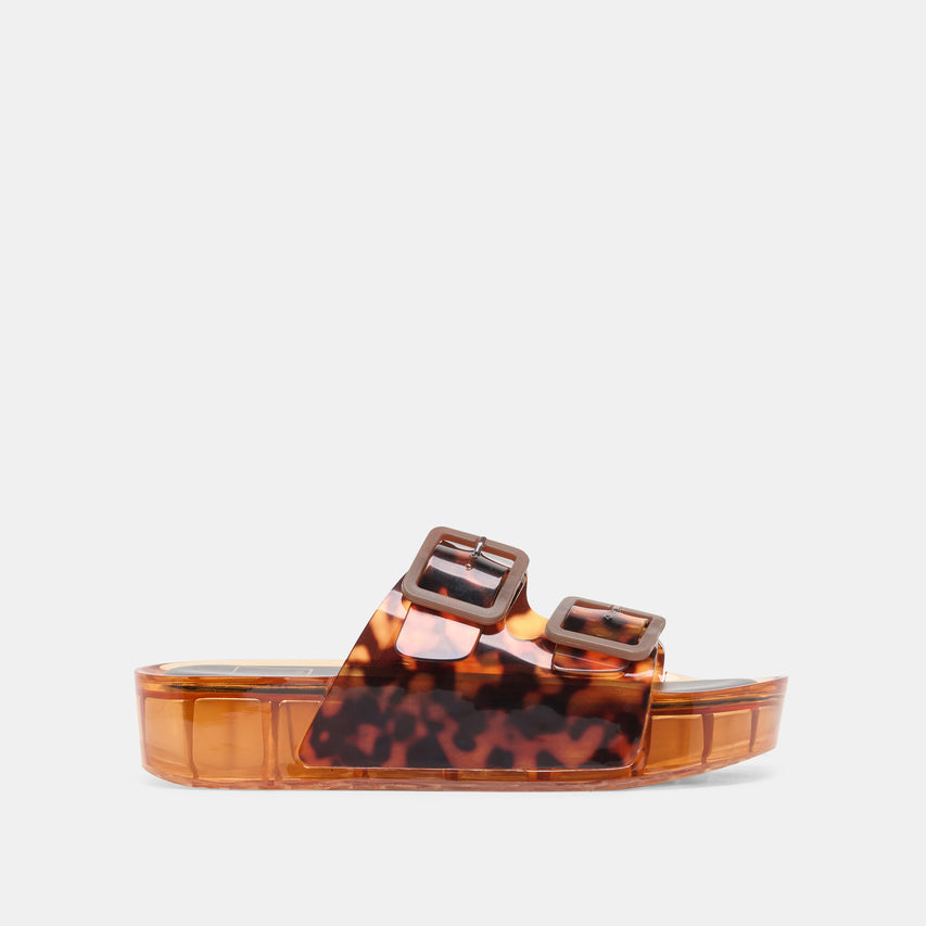 JULIO X Tortoise Vinyl Jelly Platform Sandals | Dolce Vita