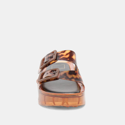 JULIO X SANDALS TORTOISE VINYL