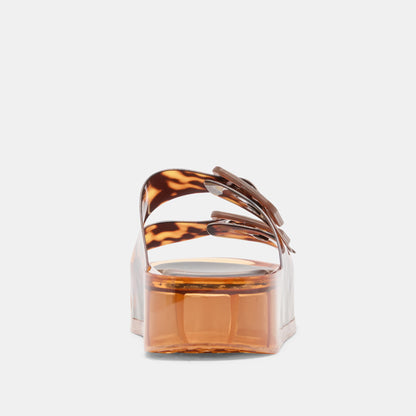 JULIO X SANDALS TORTOISE VINYL