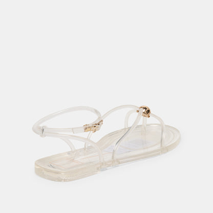 KENLEY VINYL SANDALS CRYSTAL JELLY