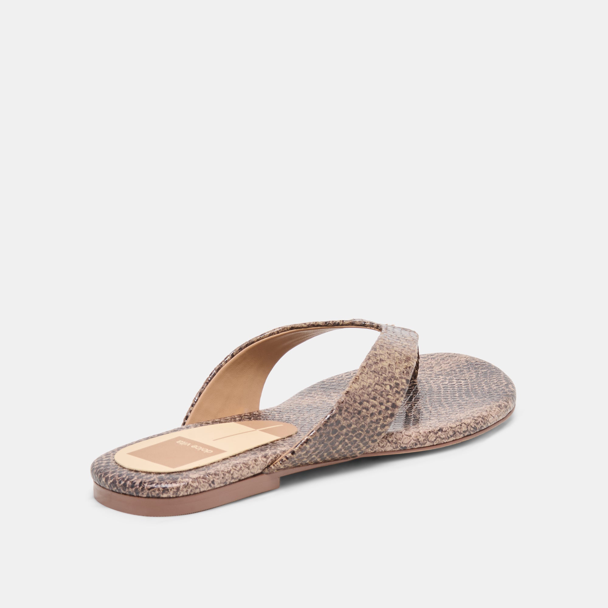 LINNET SANDALS SNAKE TAN EMBOSSED LEATHER - view 3