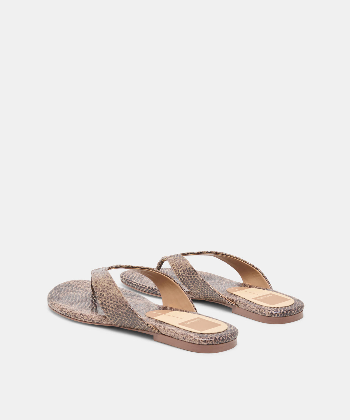 LINNET SANDALS SNAKE TAN EMBOSSED LEATHER - view 4
