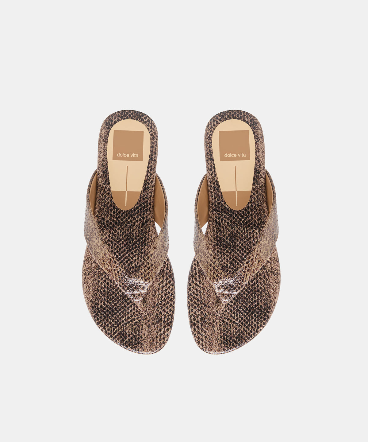 LINNET SANDALS SNAKE TAN EMBOSSED LEATHER - view 3