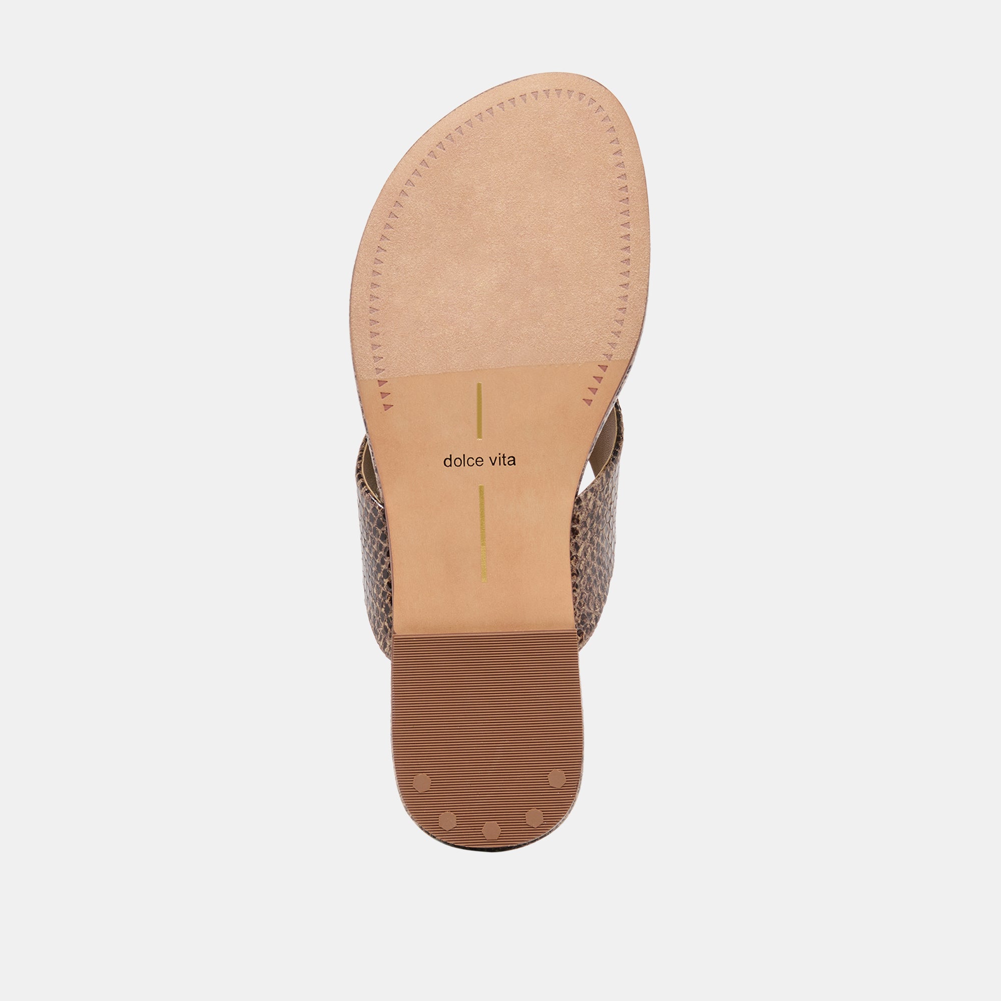 LINNET SANDALS SNAKE TAN EMBOSSED LEATHER - view 9