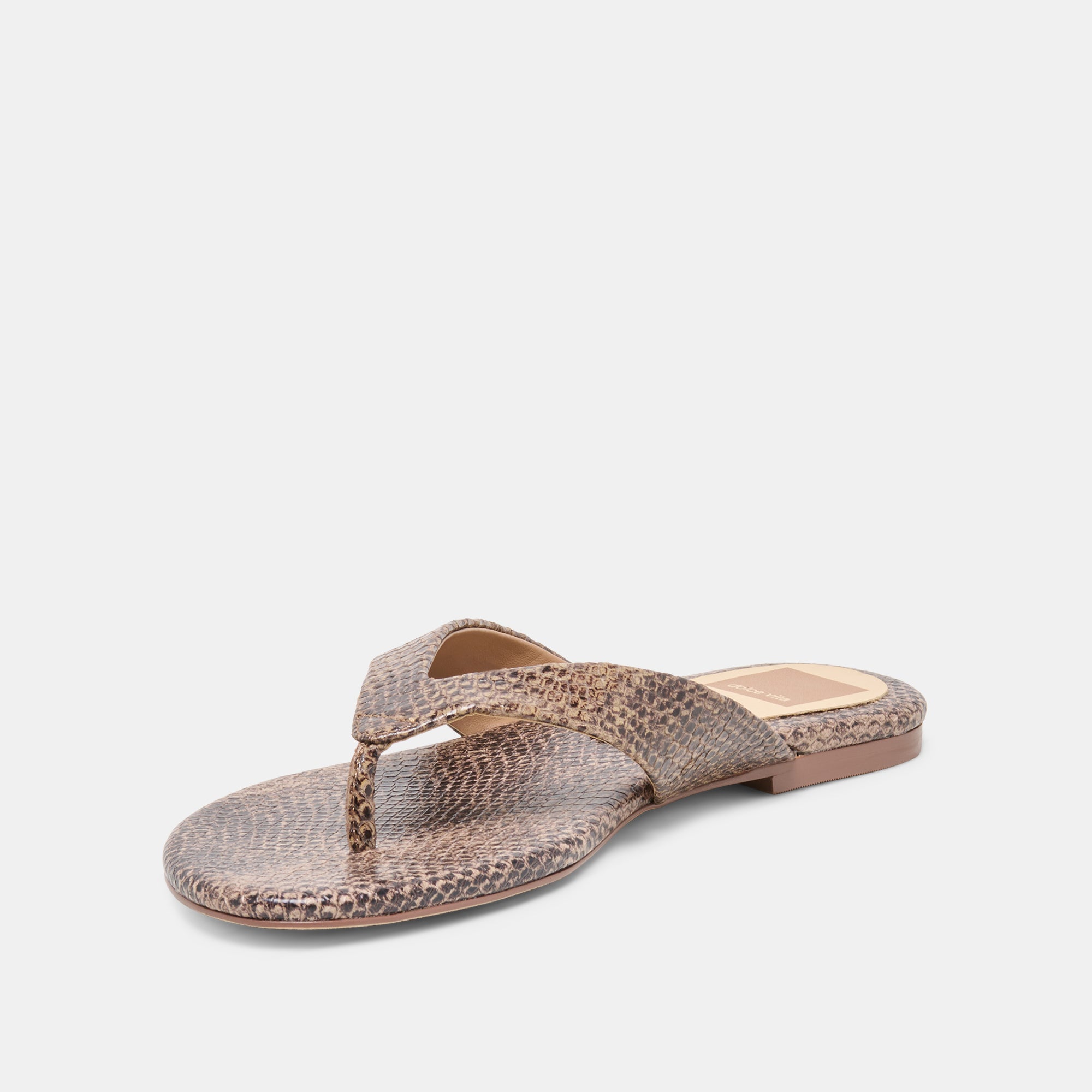 LINNET SANDALS SNAKE TAN EMBOSSED LEATHER - view 4