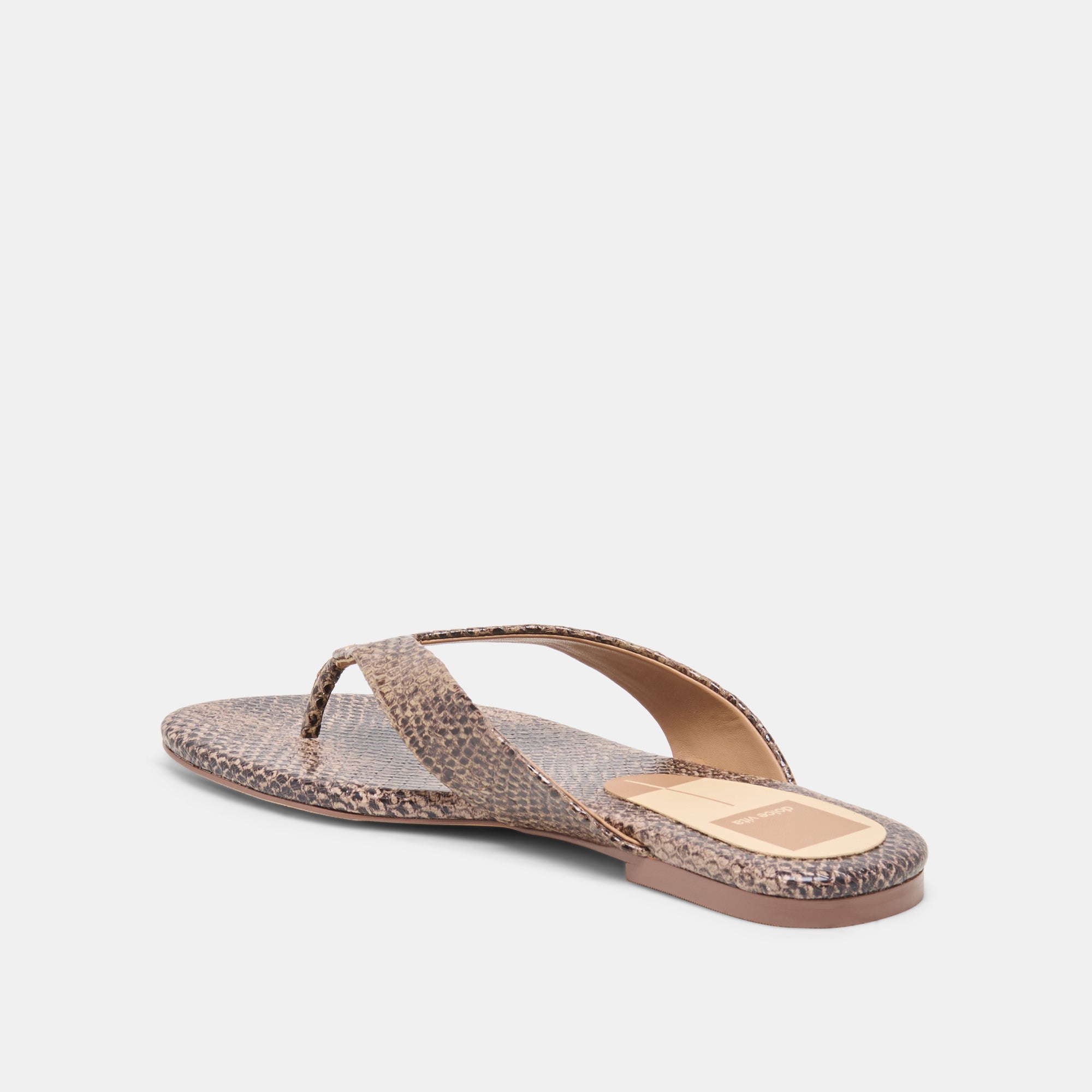 LINNET SANDALS SNAKE TAN EMBOSSED LEATHER - view 5