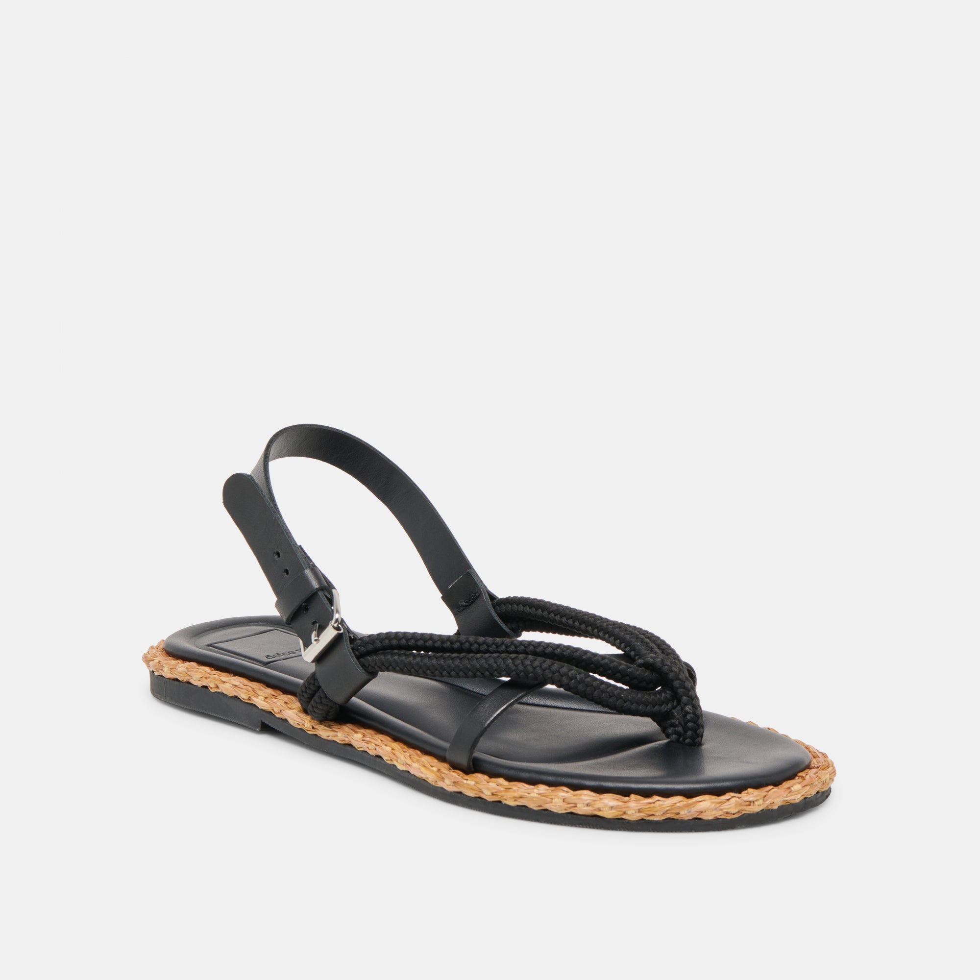 REED SANDALS BLACK LEATHER - view 3