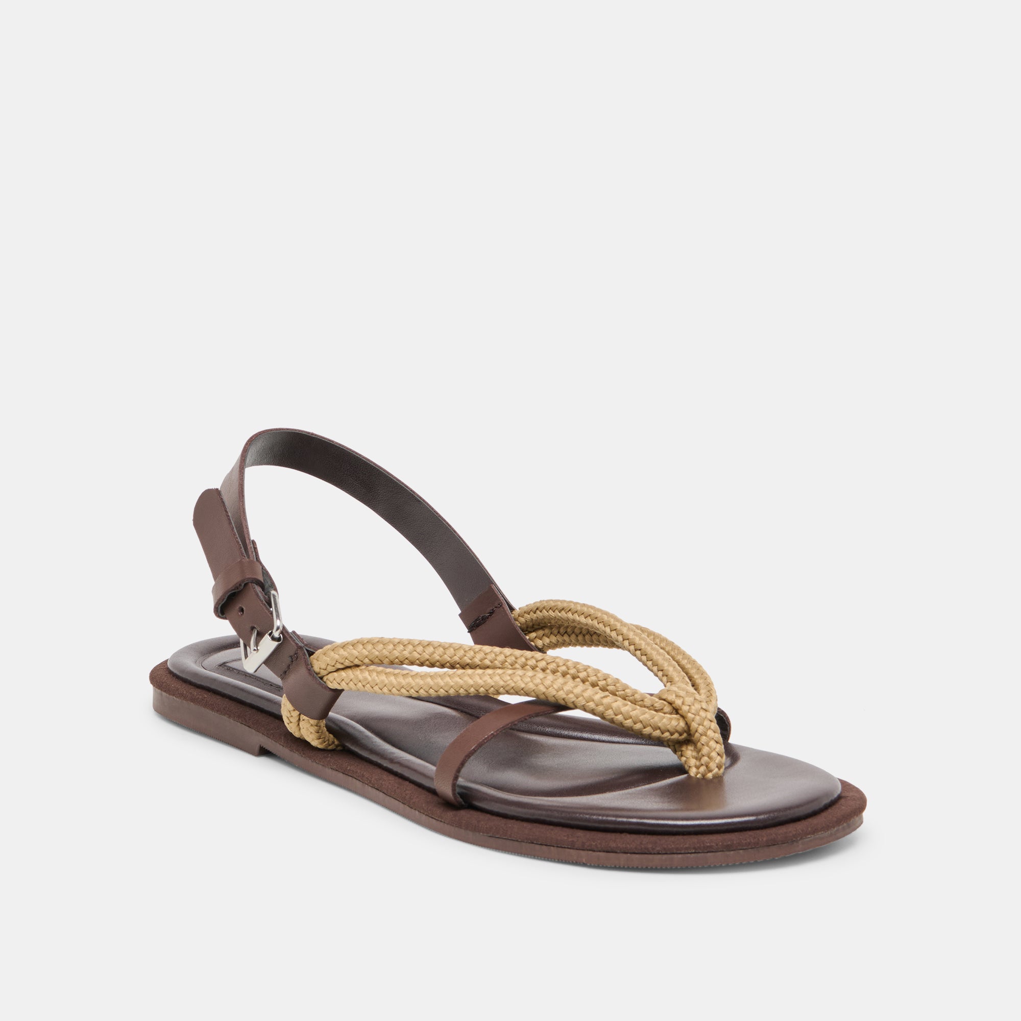 REED SANDALS DK BROWN LEATHER - view 2