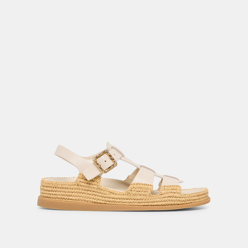 Shenna Bone Leather Sandals | Dolce Vita