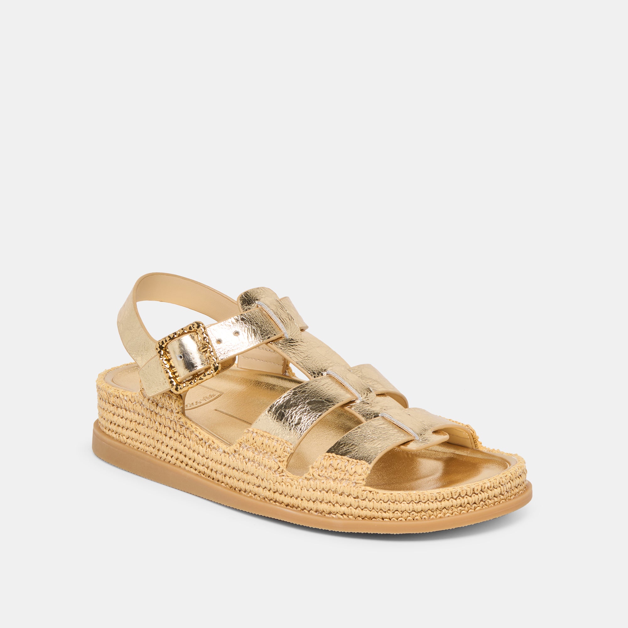 SHENNA SANDALS GOLD DISTRESSED LEATHER - view 2