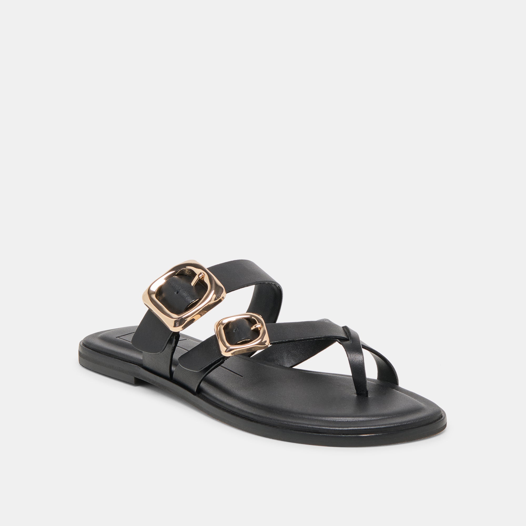 SHORE SANDALS BLACK LEATHER - view 2