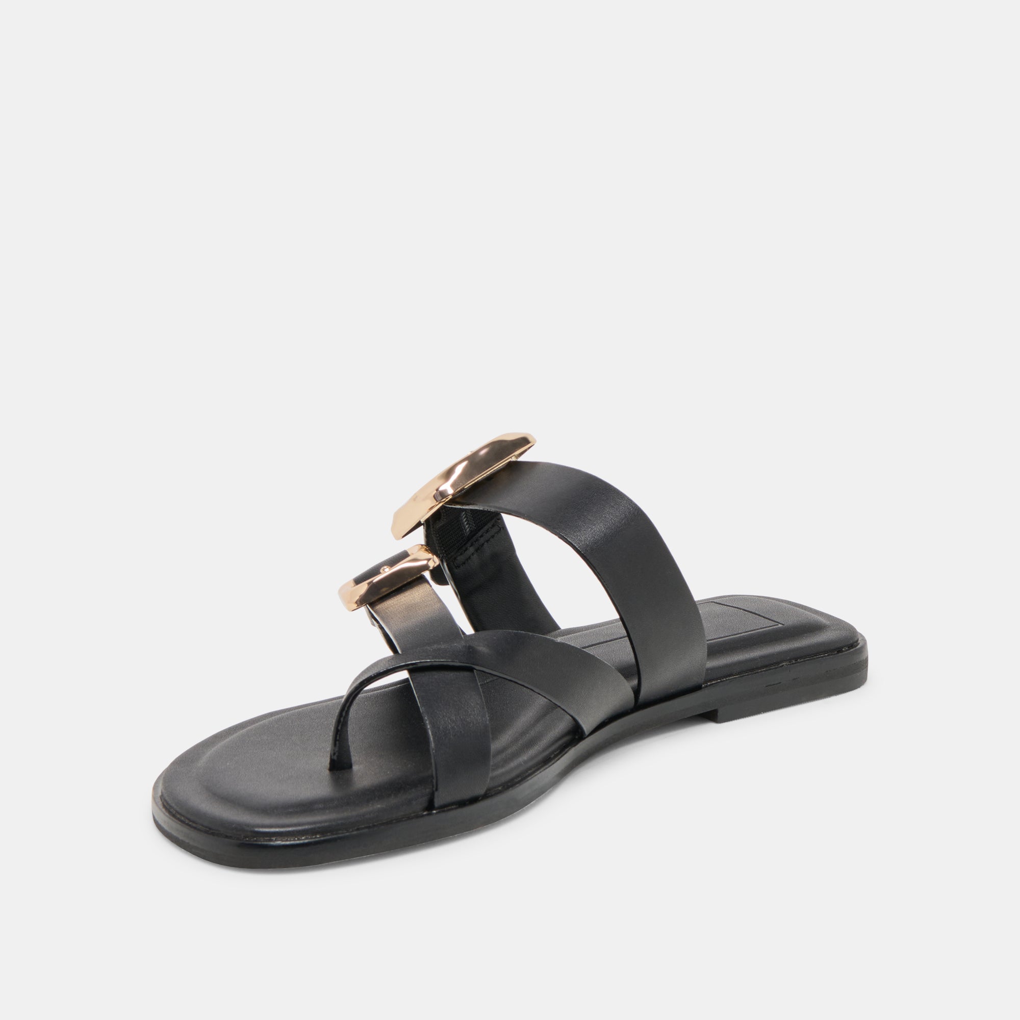 SHORE SANDALS BLACK LEATHER - view 4