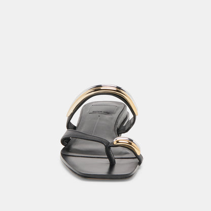 TARINA SANDALS BLACK LEATHER