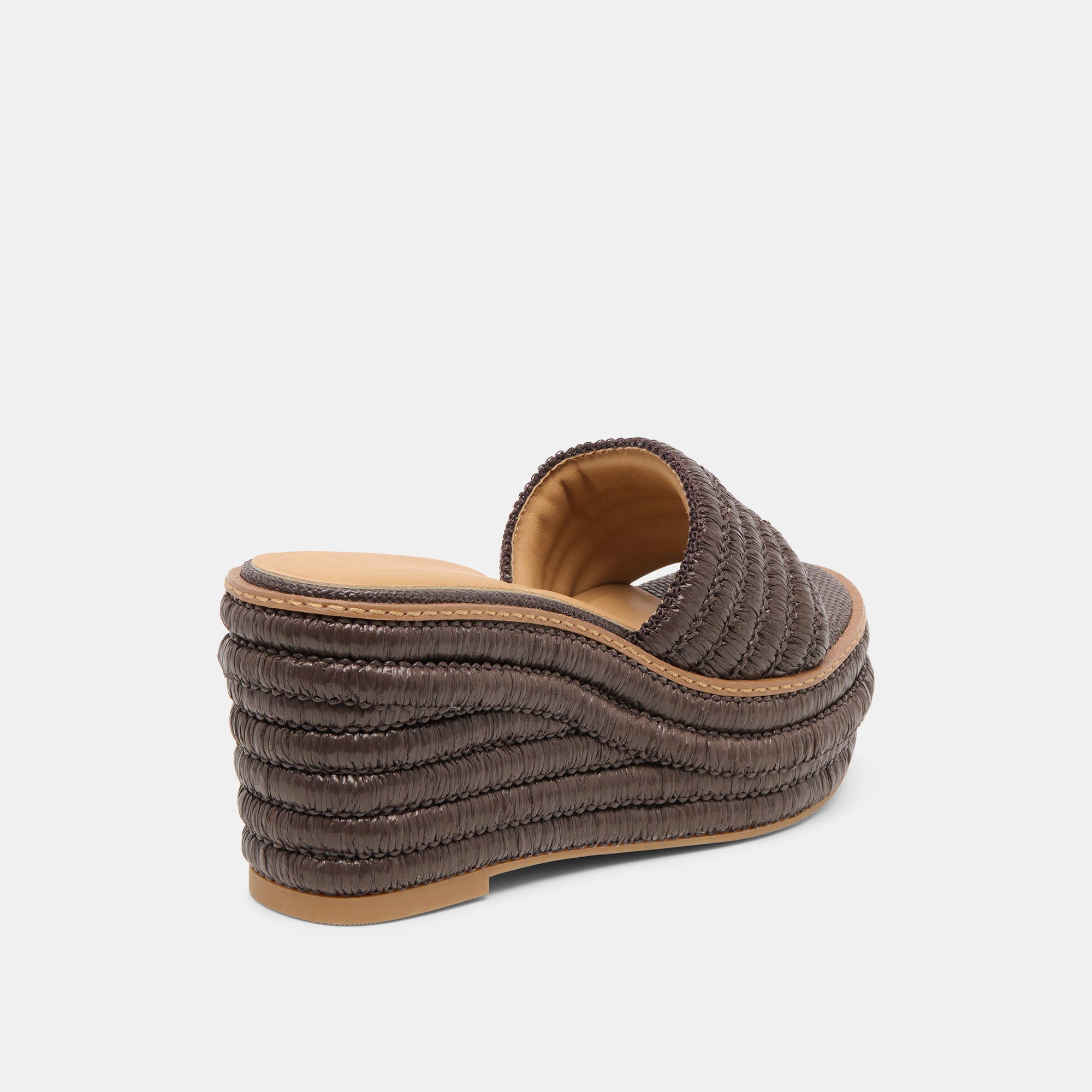 THRONE WIDE WEDGES CHOCOLATE RAFFIA - view 3