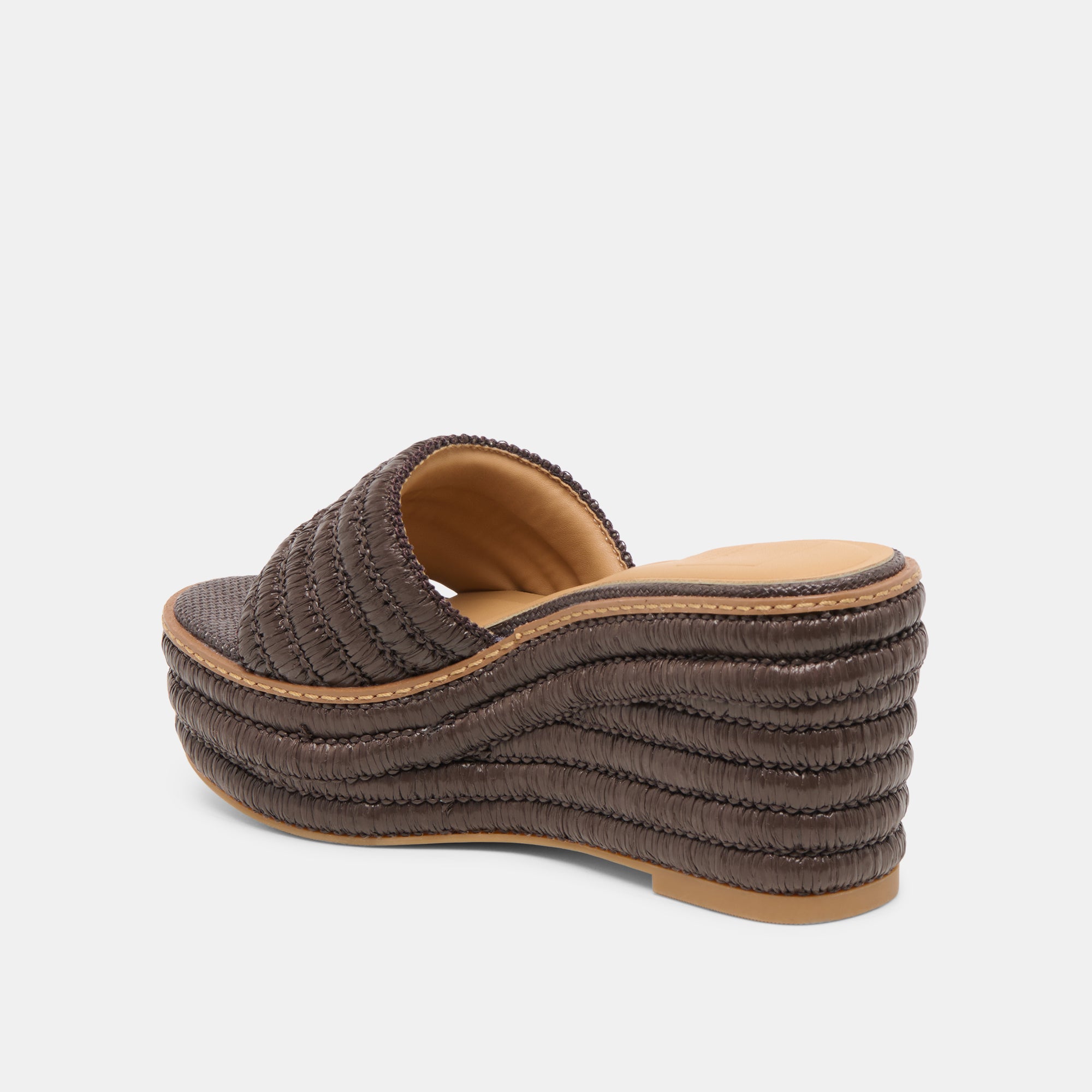 THRONE WIDE WEDGES CHOCOLATE RAFFIA - view 5