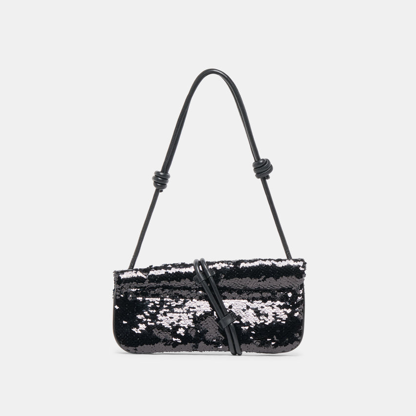 ALICE SHOULDER BAG BLACK SEQUIN