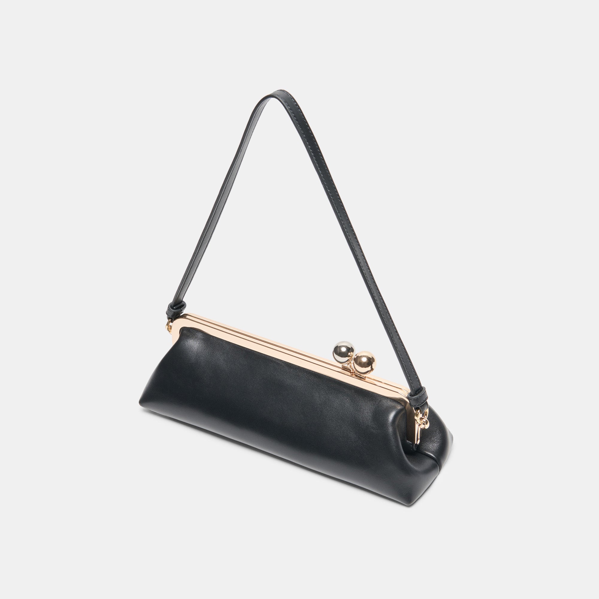 AMBRIAA SHOULDER BAG BLACK LEATHER - view 4
