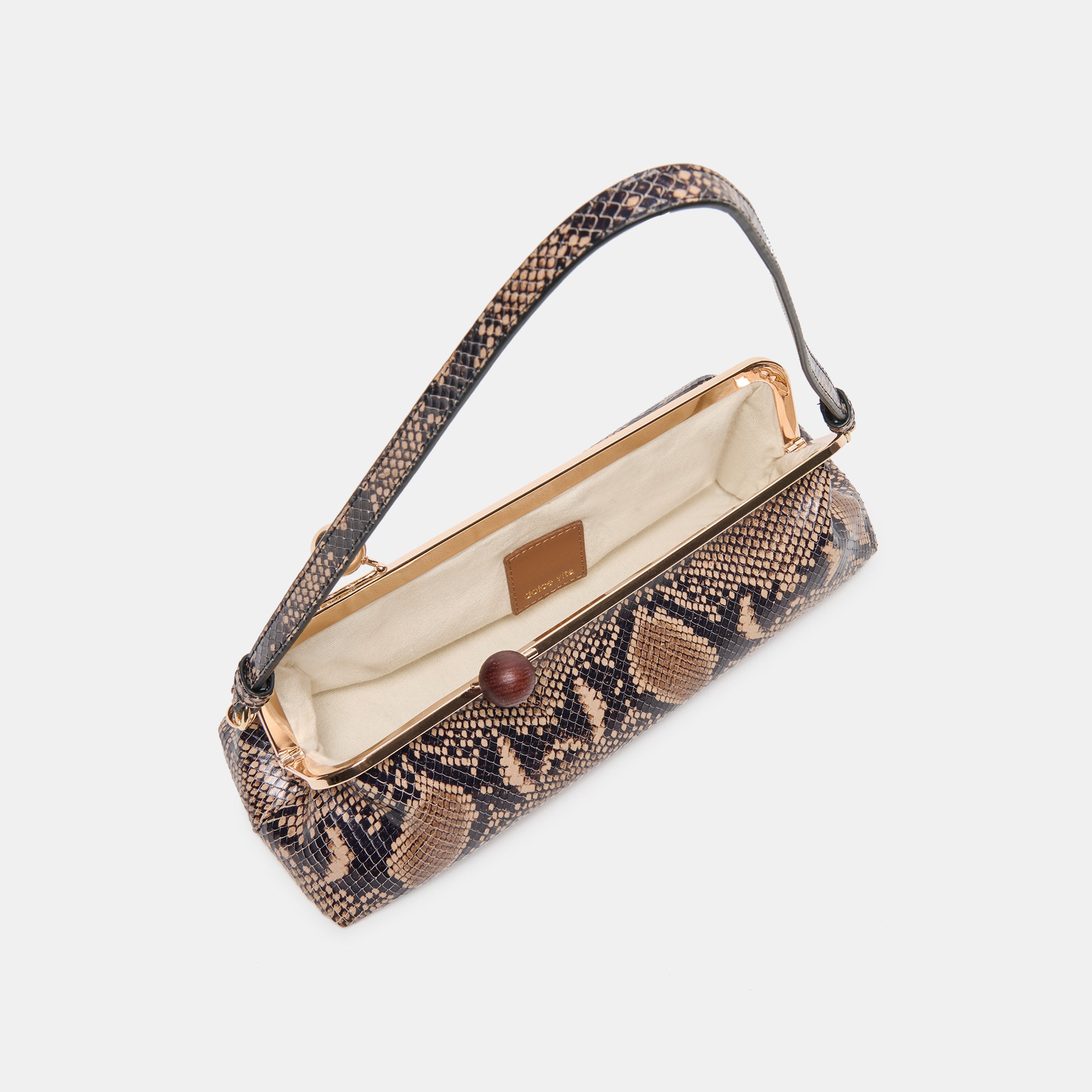 AMBRIAA SHOULDER BAG TAN MULTI SNAKE LEATHER - view 4