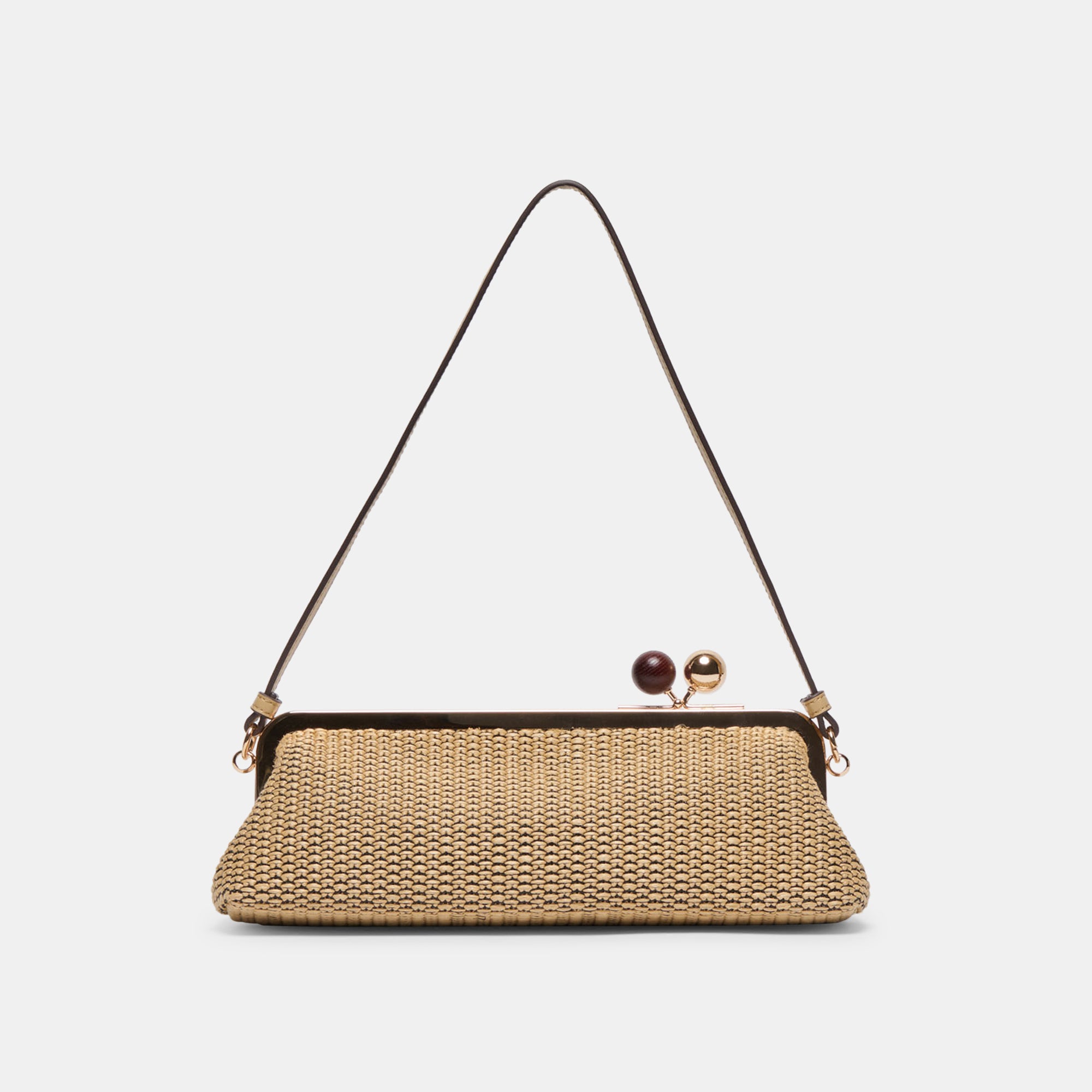 AMBRIAA SHOULDER BAG NATURAL RAFFIA - view 3
