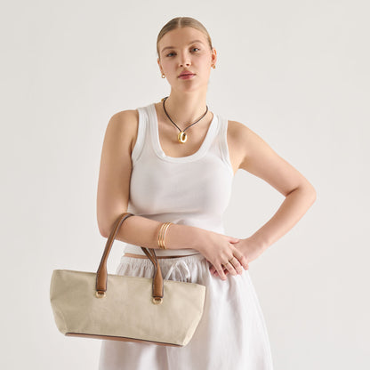 CLARINA SHOULDER BAG NATURAL CANVAS