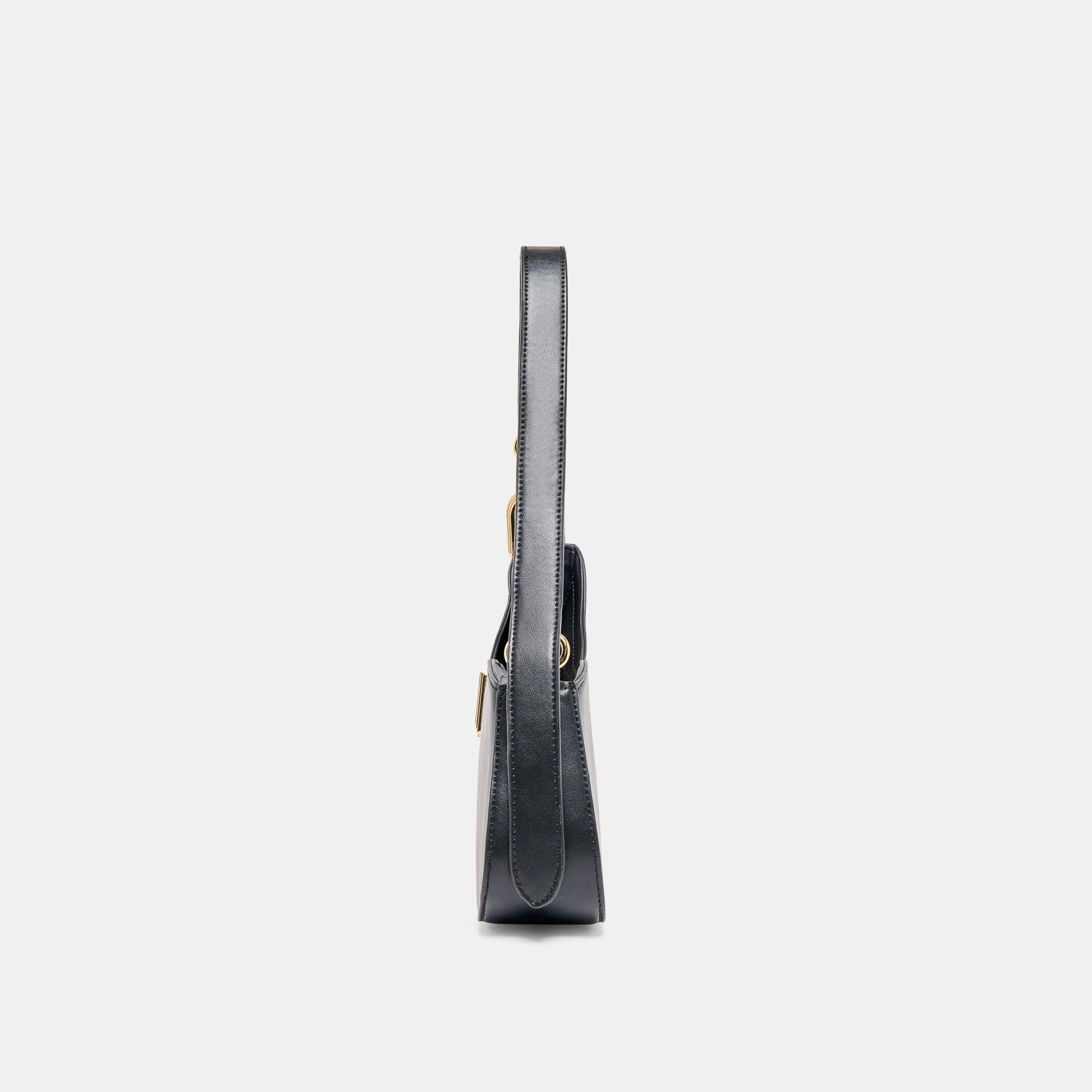 PRYA SHOULDER BAG BLACK LEATHER