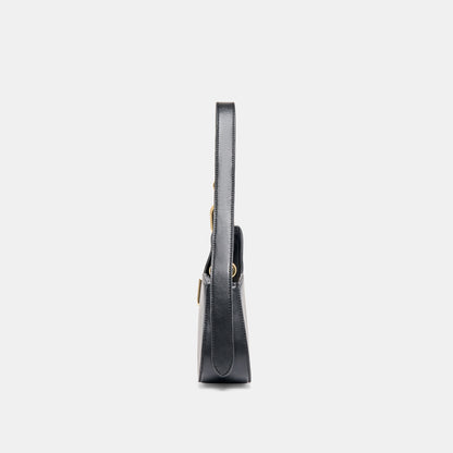 PRYA SHOULDER BAG BLACK LEATHER