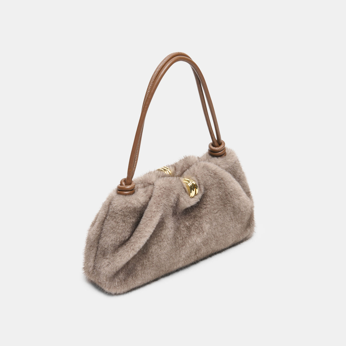 RAVEL SHOULDER BAG GREY FAUX FUR - view 4