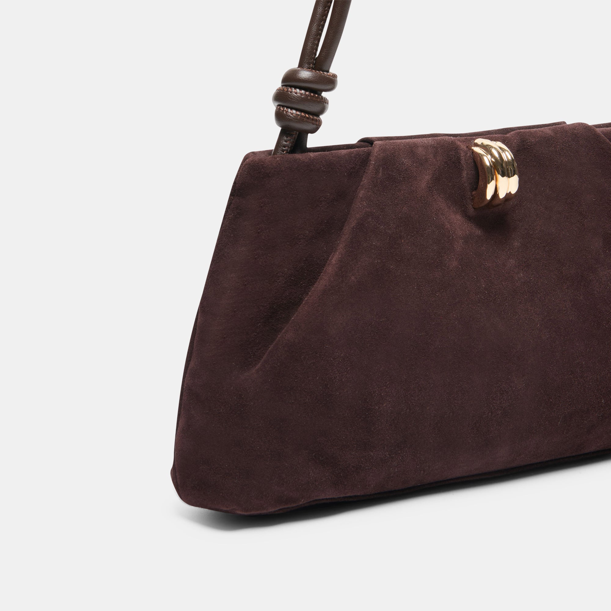 RAVEL SHOULDER BAG CHOCOLATE SUEDE - view 3