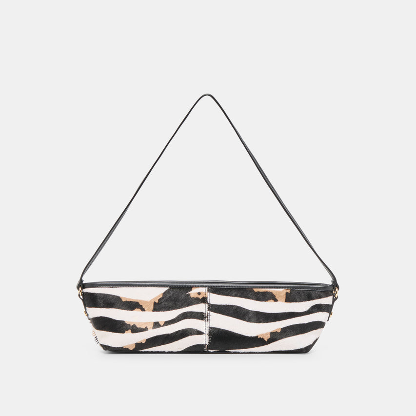 SAVAII SHOULDER BAG ZEBRA CALF HAIR