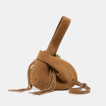 ZURY HANDBAG CAMEL SUEDE