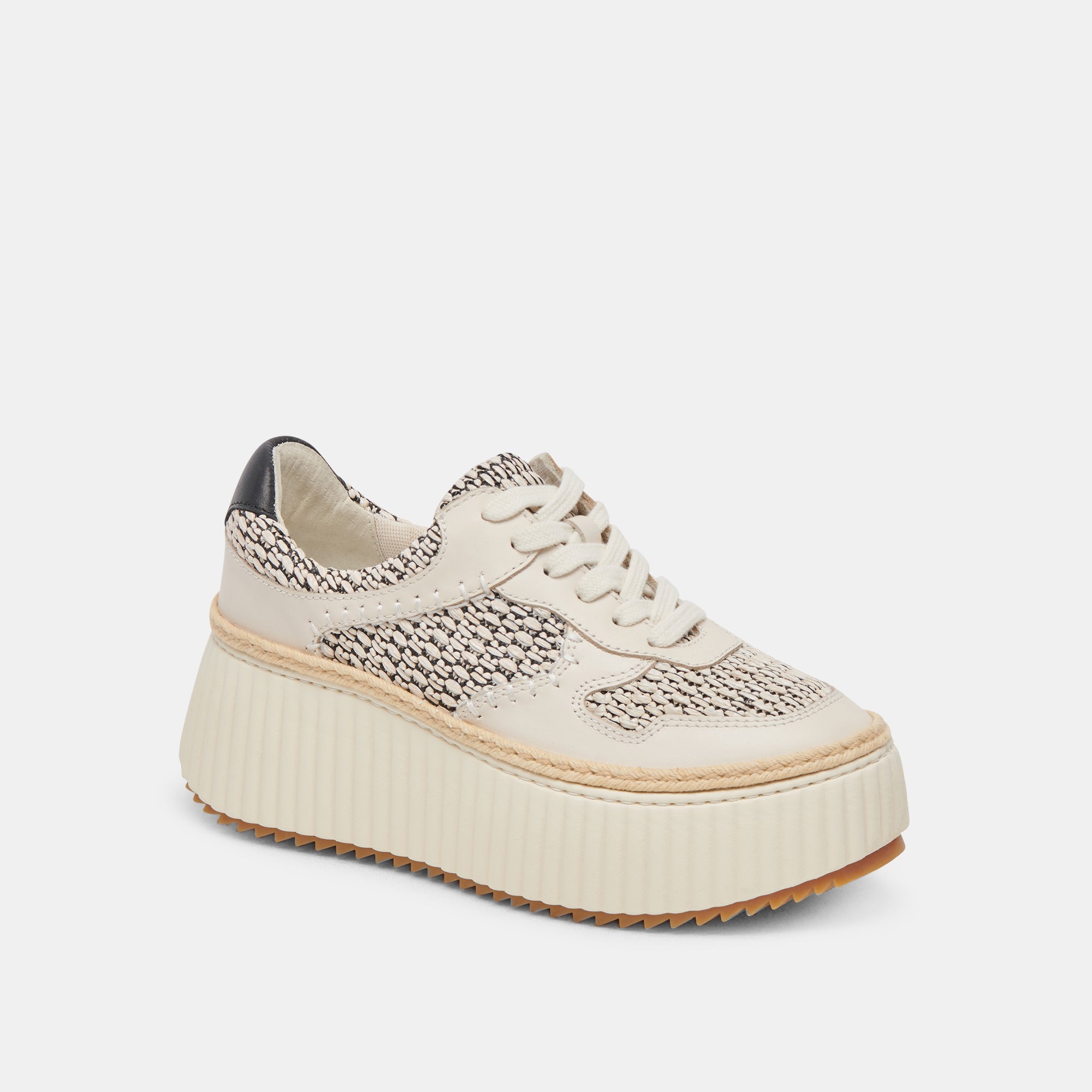 DANDI SNEAKERS BLACK NATURAL RAFFIA - view 6