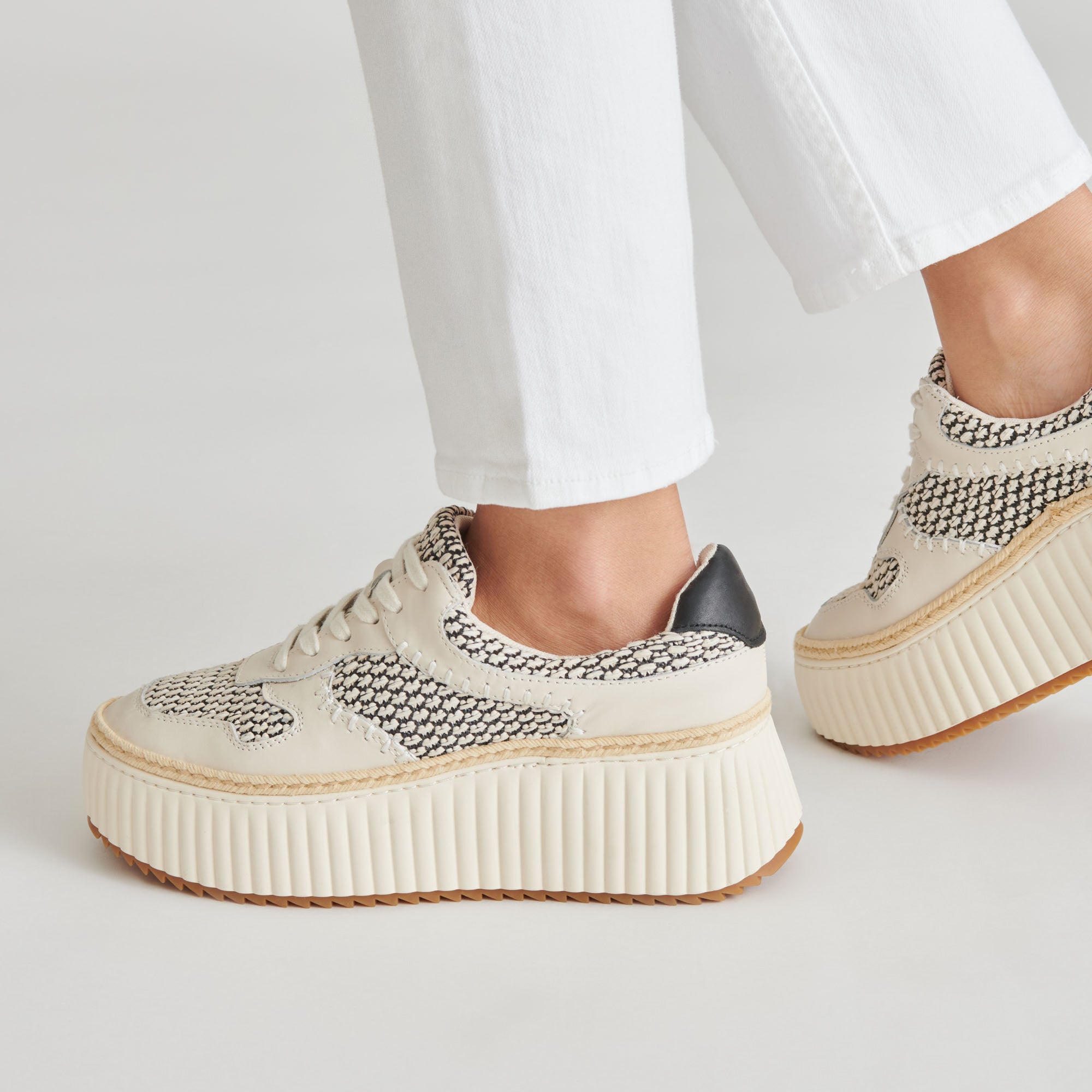 DANDI SNEAKERS BLACK NATURAL RAFFIA - view 5