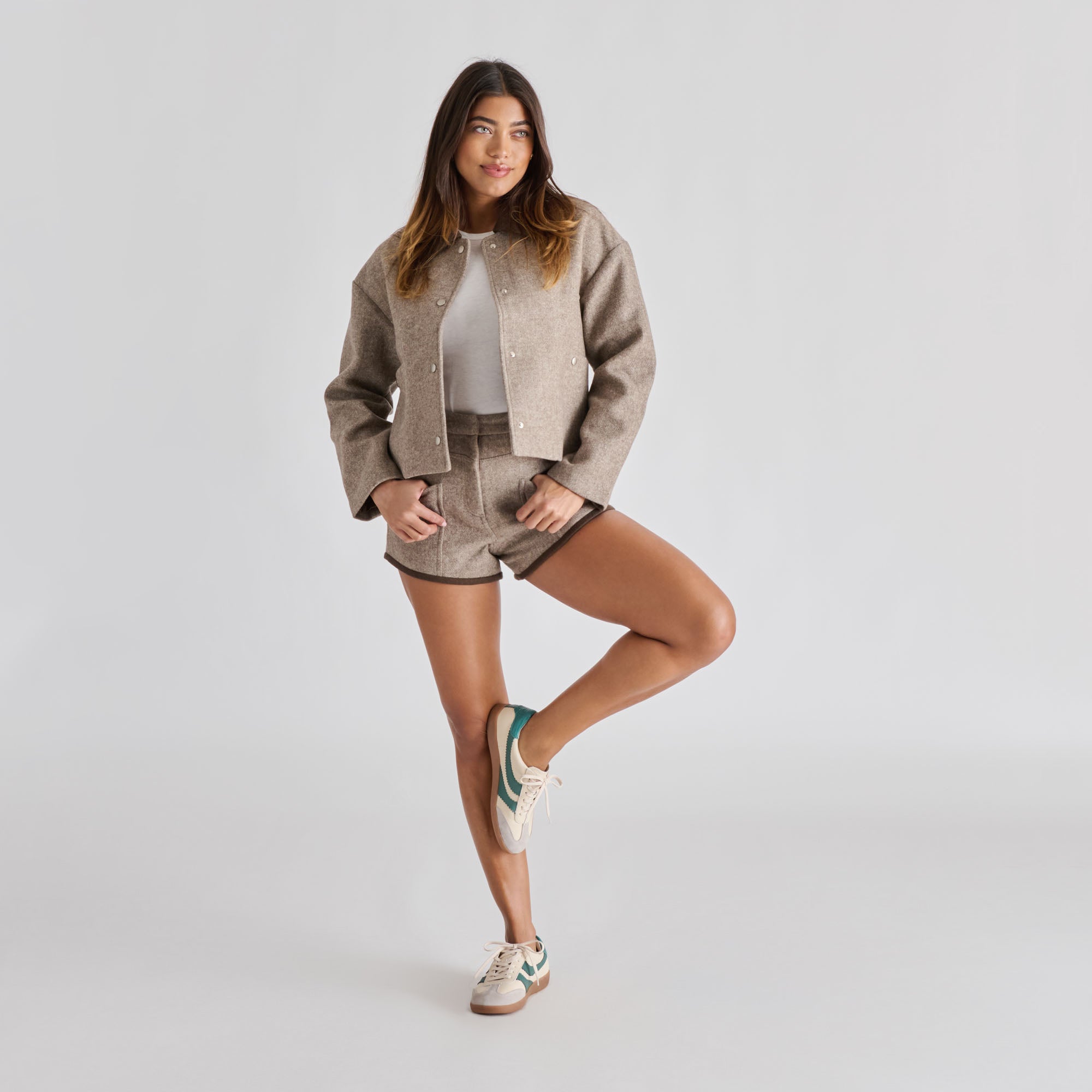 MERIT SNEAKERS WHITE GREEN LEATHER - view 2