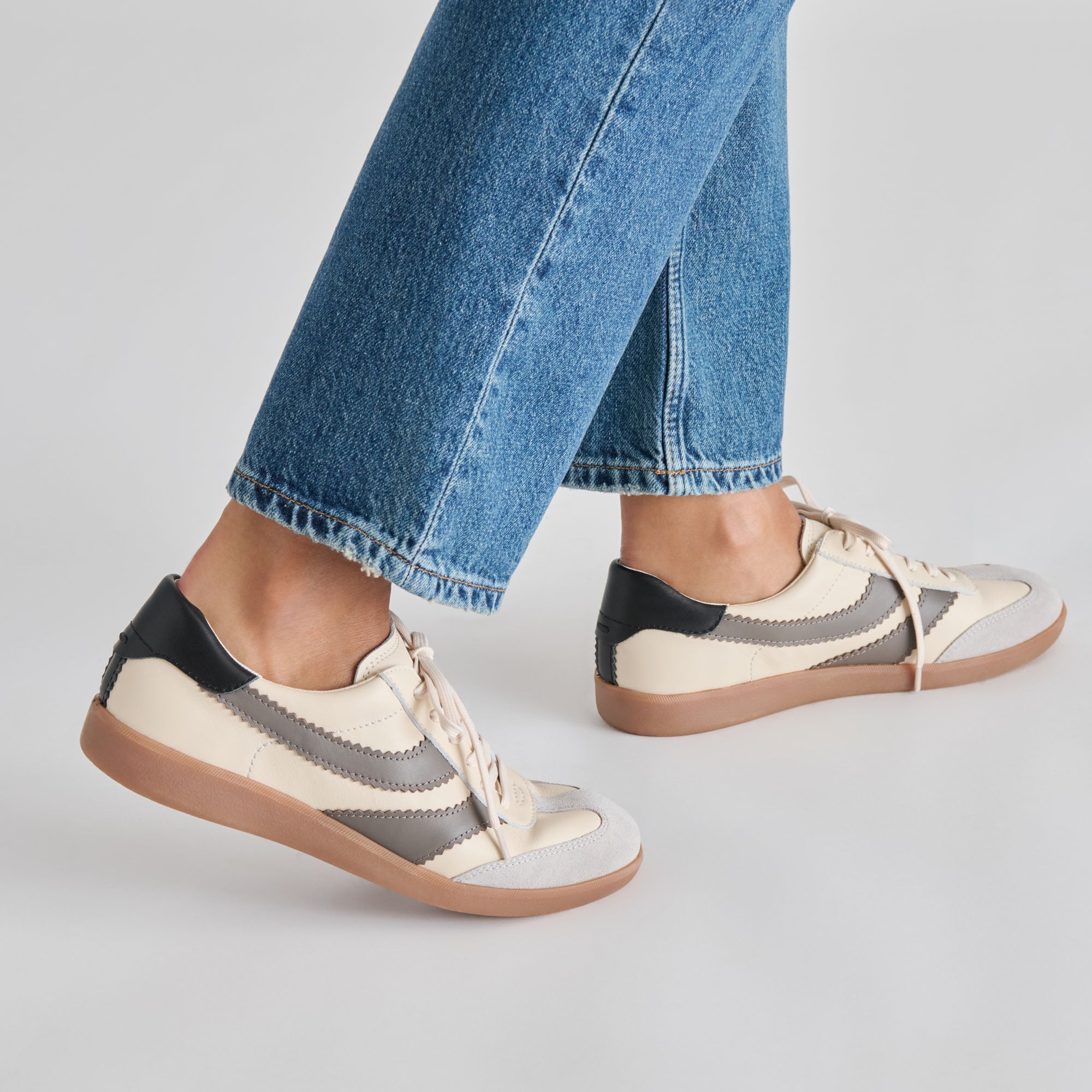 MERIT SNEAKERS WHITE GREY LEATHER - view 4