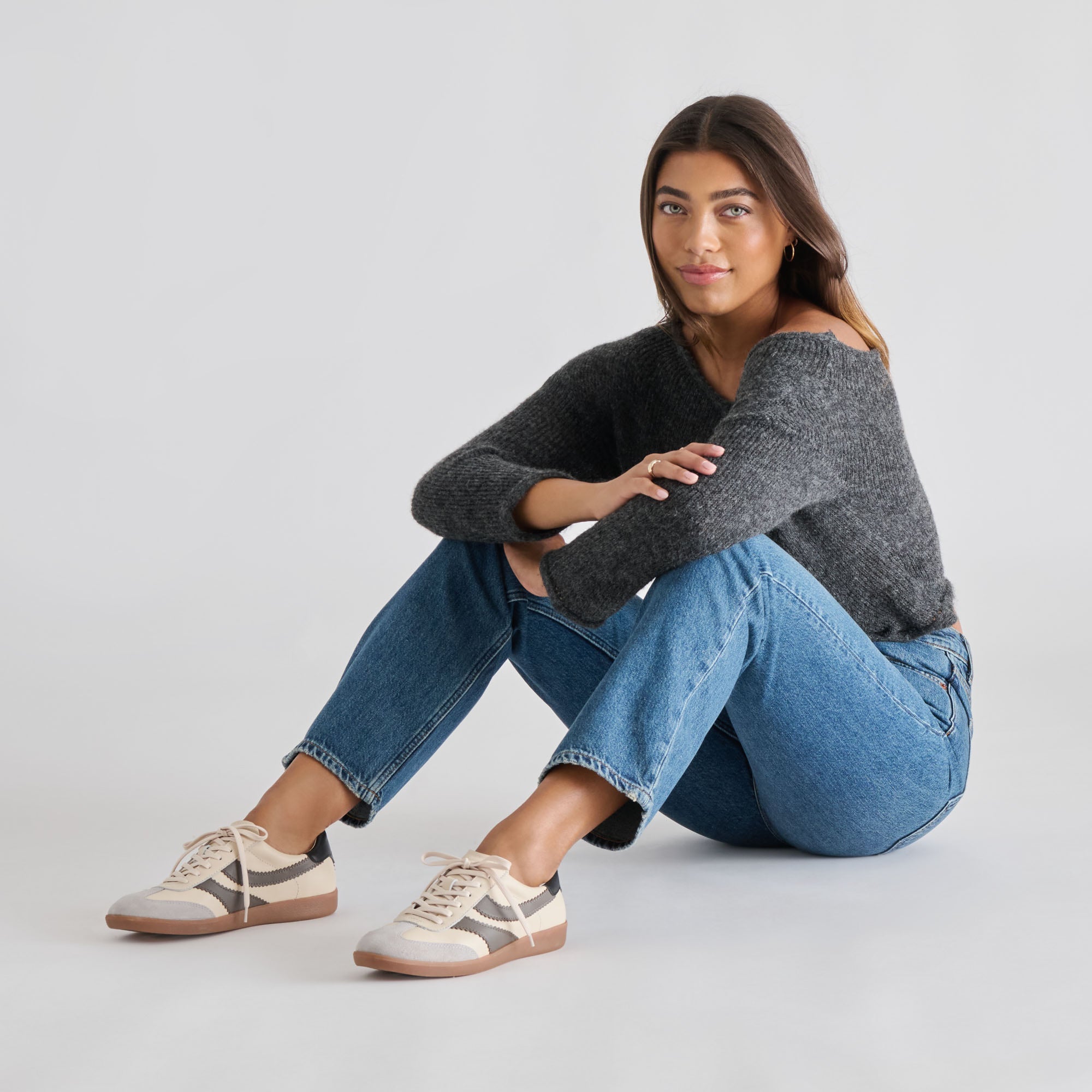 MERIT SNEAKERS WHITE GREY LEATHER - view 2