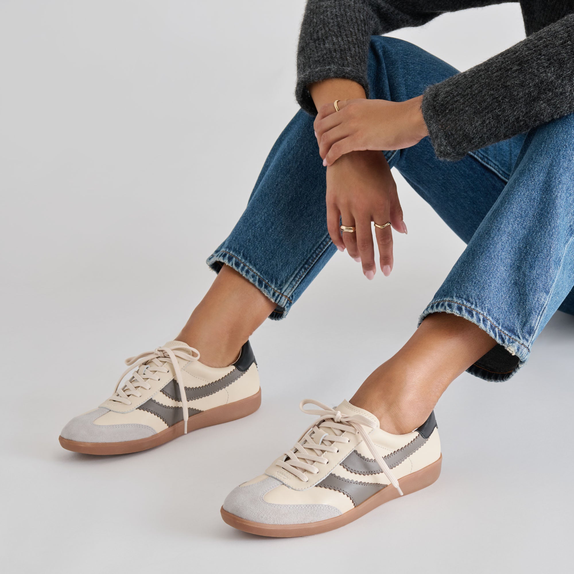 MERIT SNEAKERS WHITE GREY LEATHER - view 6