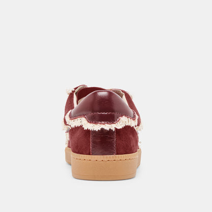 NOTICE LACE SNEAKERS OXBLOOD SUEDE