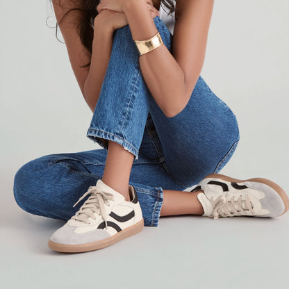 REBEL SNEAKERS WHITE BLACK LEATHER