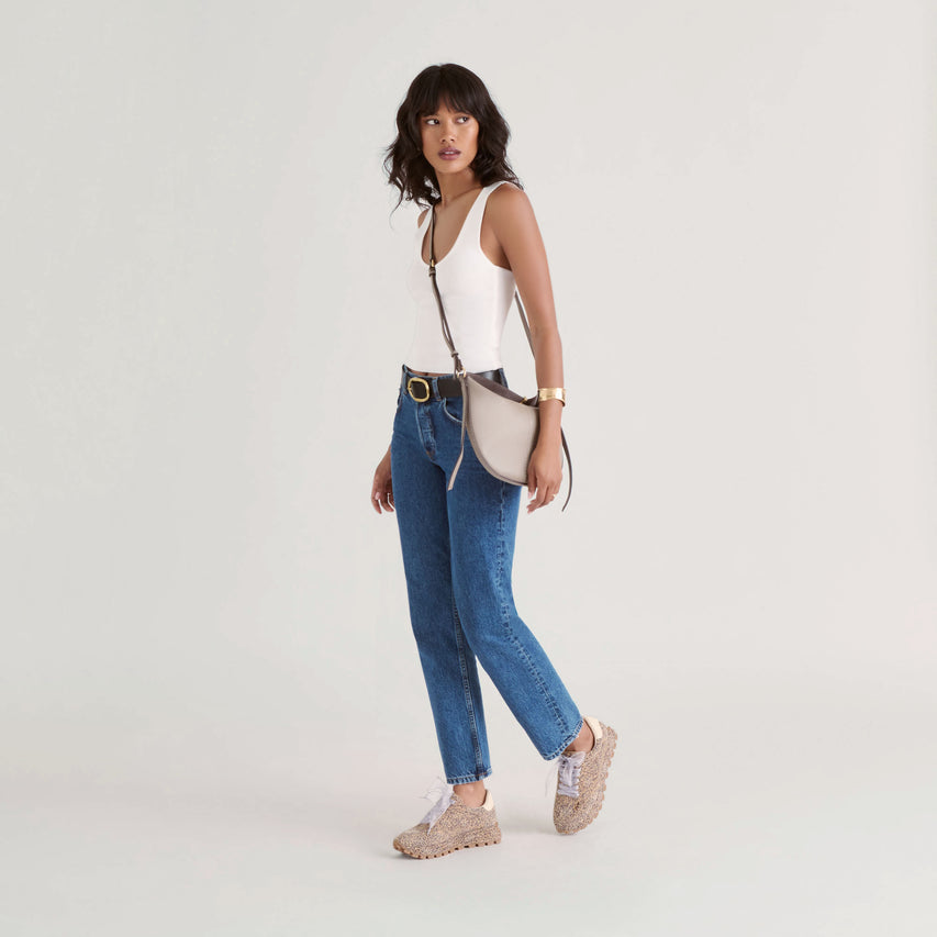 BURANO CROSSBODY GREY LEATHER