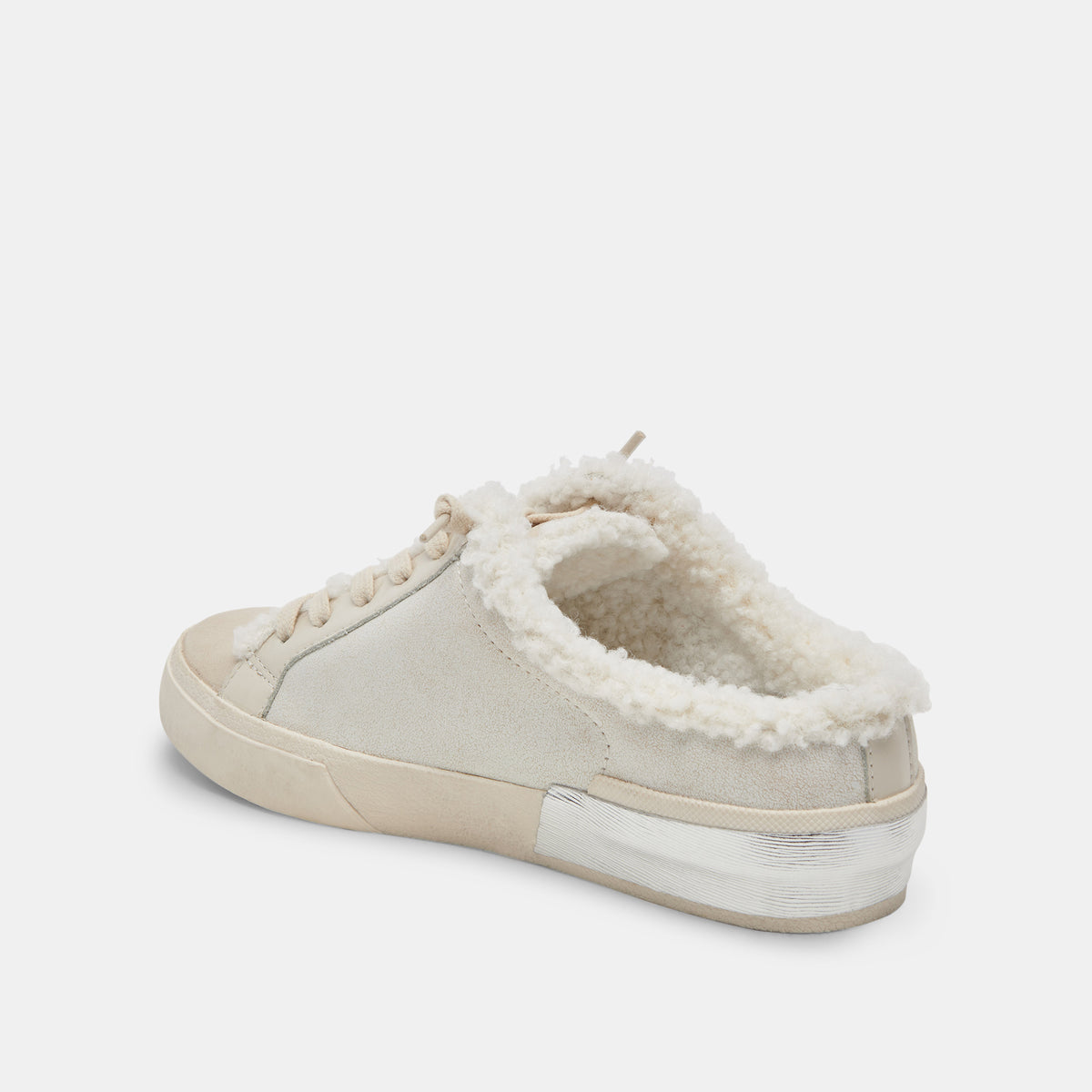 ZANTEL SNEAKERS OFF WHITE CRACKLED LEATHER - view 6