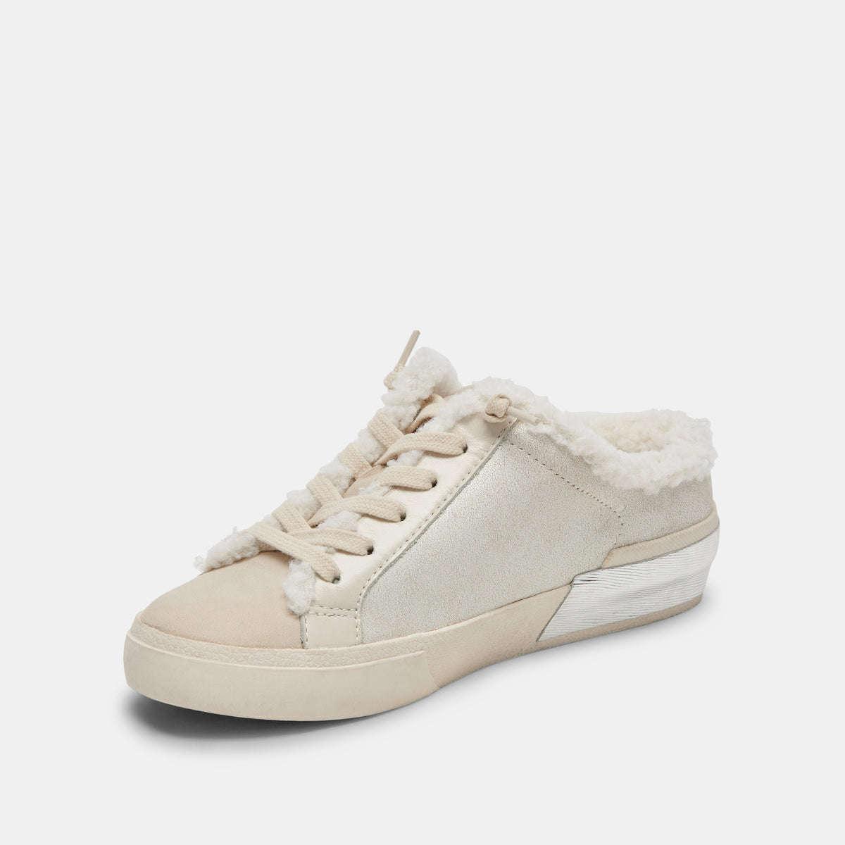 ZANTEL SNEAKERS OFF WHITE CRACKLED LEATHER - view 5