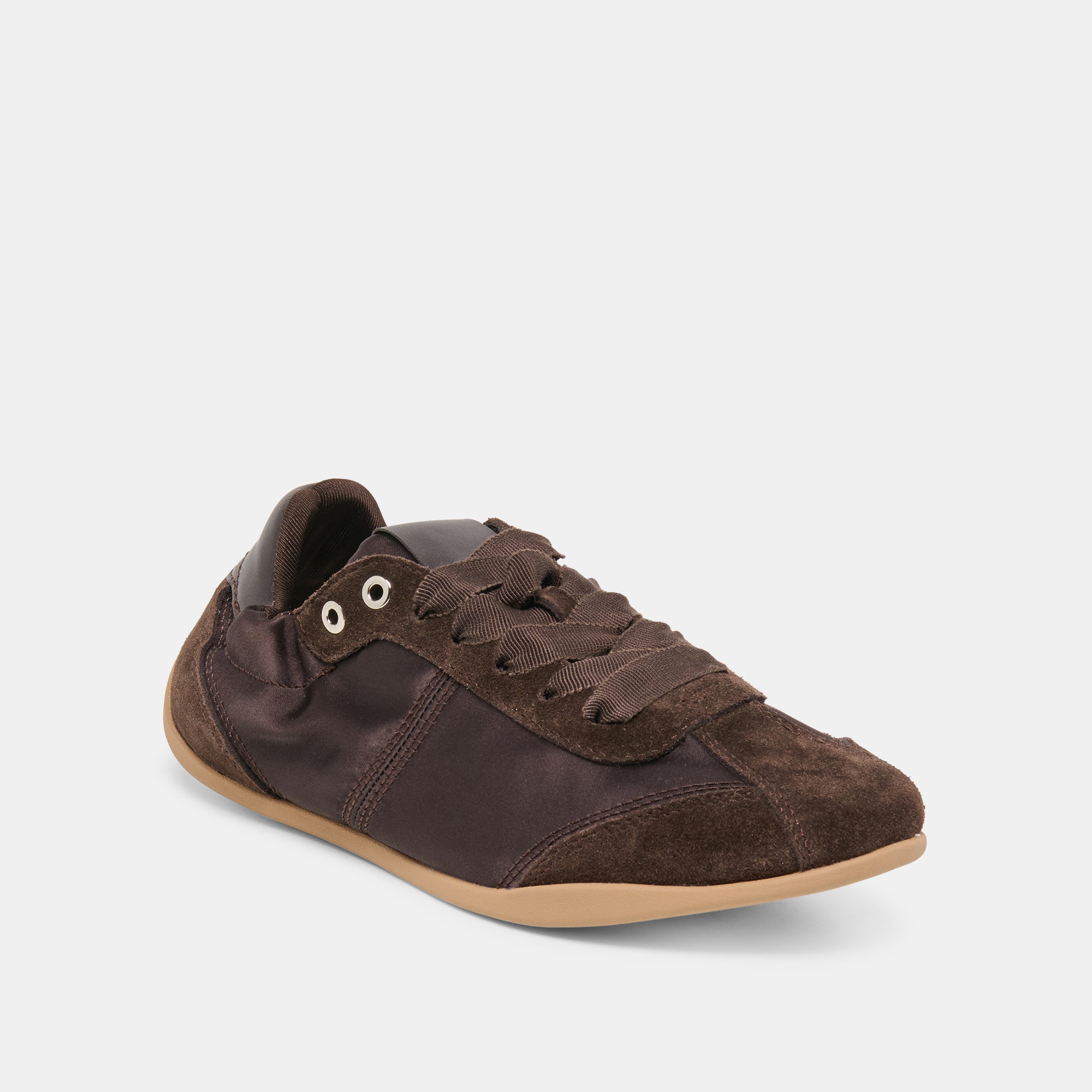 DAKODA SNEAKERS DK BROWN SATIN - view 2