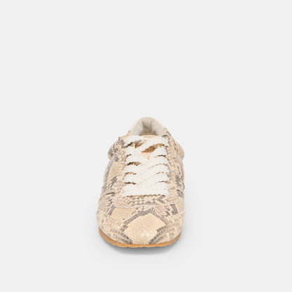 DORIE SNEAKERS NATURAL SNAKE EMBOSSED LEATHER