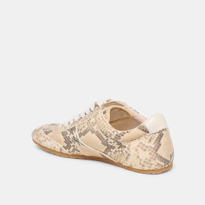 DORIE SNEAKERS NATURAL SNAKE EMBOSSED LEATHER