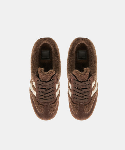 MERIT SLIDE PLUSH SNEAKERS DK BROWN PLUSH