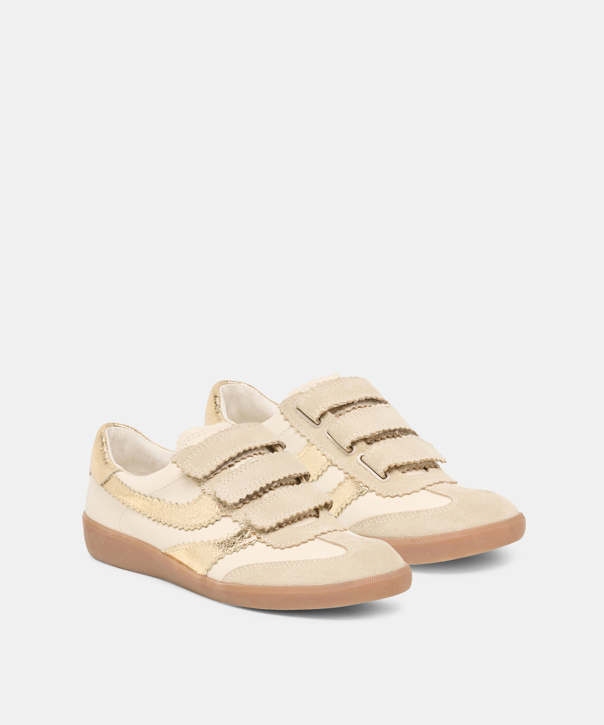 MERIT VELCRO SNEAKERS WHITE GOLD LEATHER - view 2