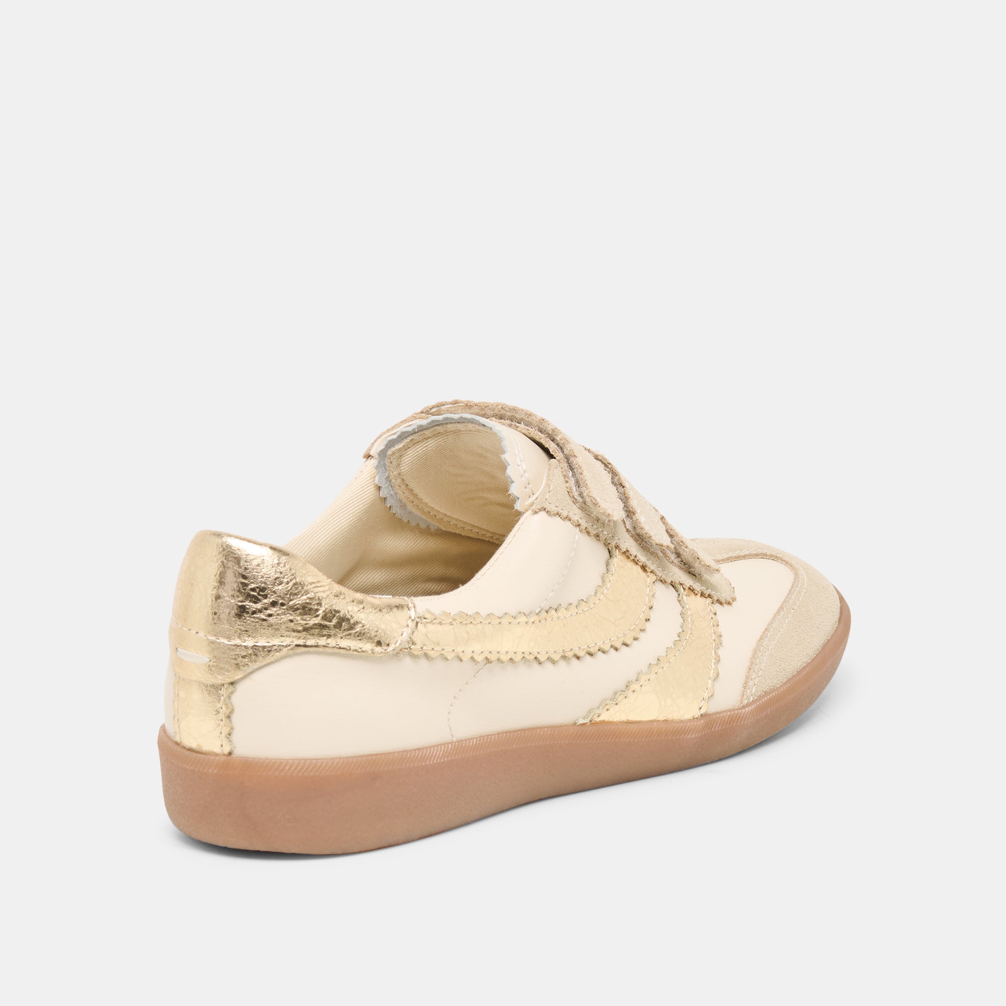 MERIT VELCRO SNEAKERS WHITE GOLD LEATHER - view 3