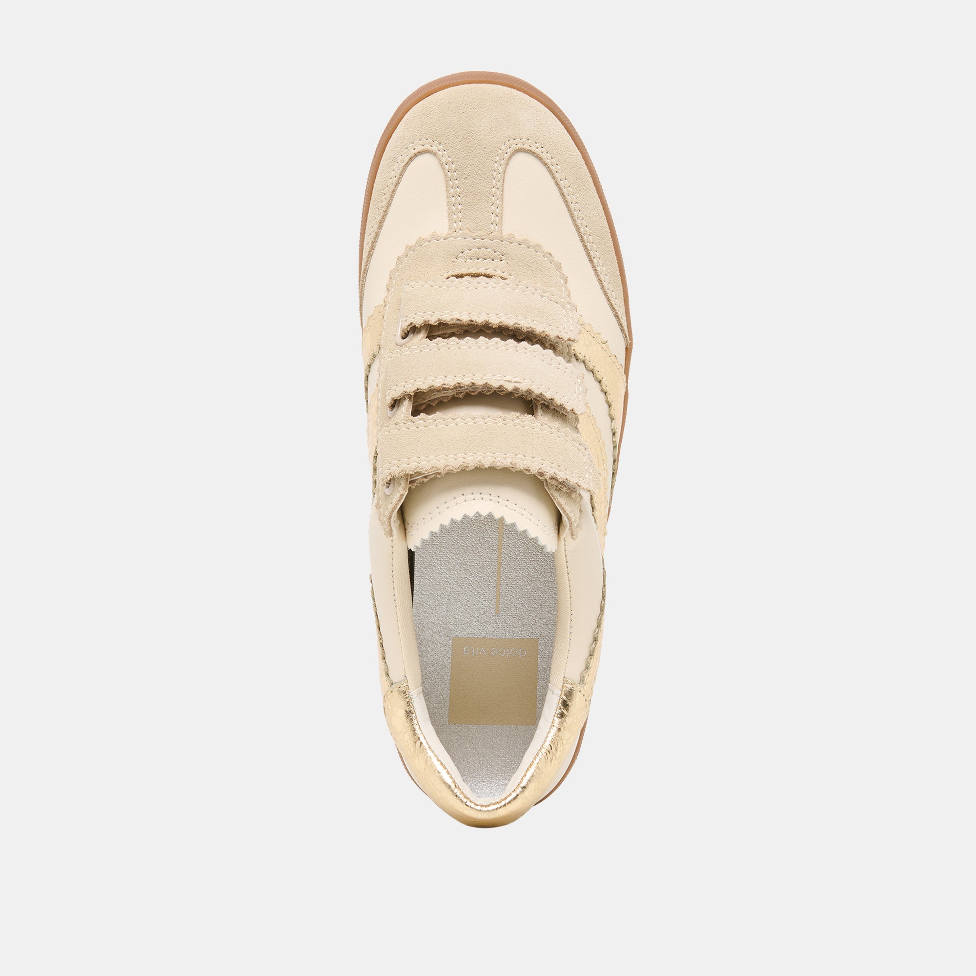MERIT VELCRO SNEAKERS WHITE GOLD LEATHER - view 8